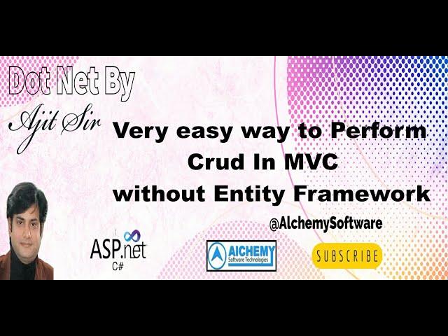 Crud operation in Asp.net MVC without Entity Framework