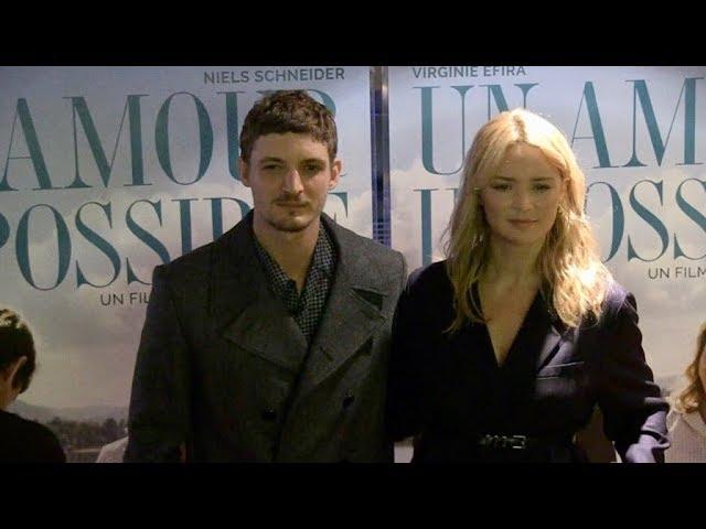 Virginie Efira, Niels Schneider at the Amour Impossible premiere in Paris