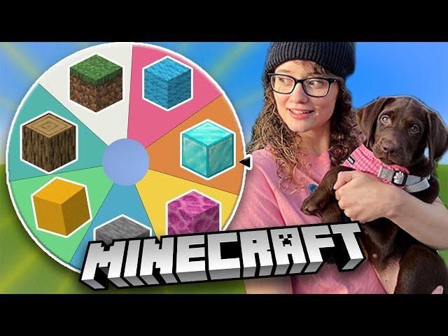 Spinning a Wheel to Decide my Puppies Minecraft House!