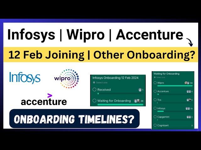 Accenture, Infosys, Wipro Onboarding Timelines | Phase Wise Process | Infy Joining Date:- 12 Feb 24