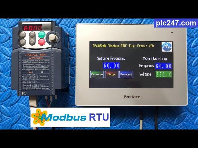 Proface HMI "Modbus RTU" Fuji Frenic VFD