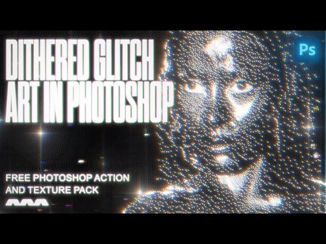 Dithered Glitch Art with CRT Effects | Photoshop Tutorial