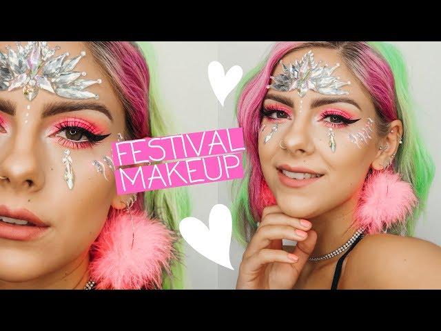 PINK FESTIVAL MAKEUP with TOO FACED BASE MAKEUP | ad