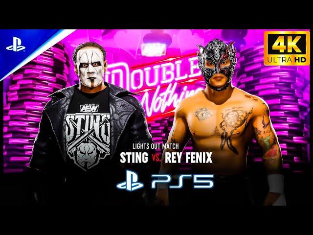 AEW Fight Forever | Sting vs Rey Fenix | PS5 Gameplay 4K #aew