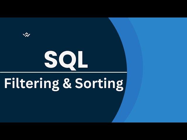 Filtering and Sorting in SQL || Column Alias || Distinct || Where Clause