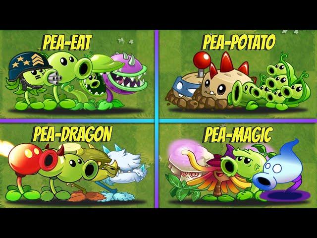 Pea-Eat | Pea-Dragon | Pea-Magic | Pea-Potato Battlez - PvZ 2 Team Plants vs Team Plants