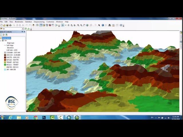 Showing DEM in 3D View in ArcGIS || DEM in 3D View in ArcMap || DEM in Arcsene