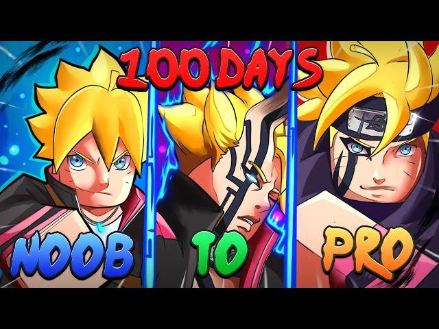 Spent 100 Days Going From Noob To BORUTO UZUMAKI In Shindo Life! | Rellgames