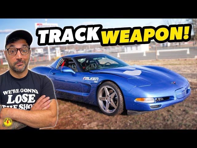 I FINALLY Get My Box-Truck Powered C5 Corvette on Track!!