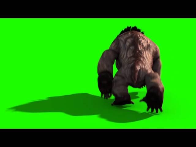 Green Screen Enraged Mutant Bear Run and Attack - Footage PixelBoom