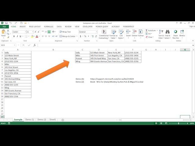 Transpose a Records from One Column to Multiple Columns