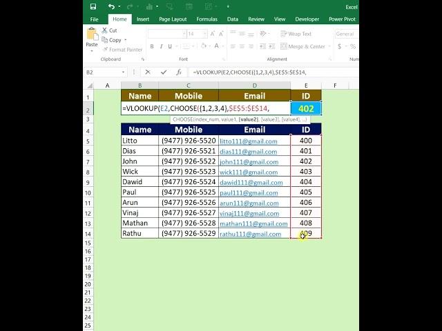 Excel Tips 29 - Left lookup Multiple Column | Sobanan Knowledge Sharing