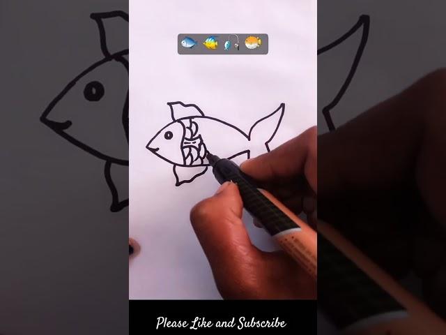 Fish    drawing || #easydrawing #fish #shortvideo #beautyart