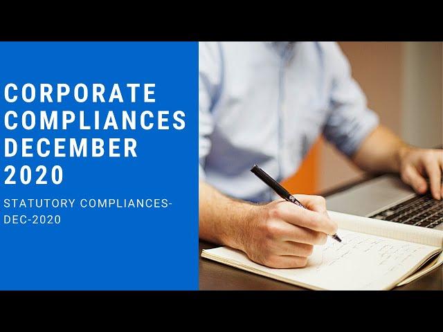 CORPORATE COMPLIANCES DECEMBER'2020