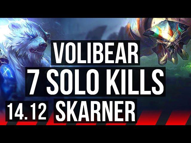 VOLIBEAR vs SKARNER (TOP) | 7 solo kills, 900+ games | VN Master | 14.12