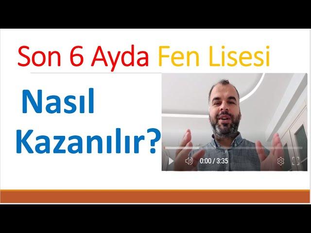 Son 6 Ayda Fen Lisesi Nasıl Kazanılır? Sıradışı Taktikler... #lgs2024 #2024tayfa #yks2024