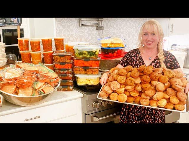 MASSIVE HOMEMADE FREEZER MEALS on a BUDGET from SCRATCH, plus EPIC MEAL PREP for My Family of 10!