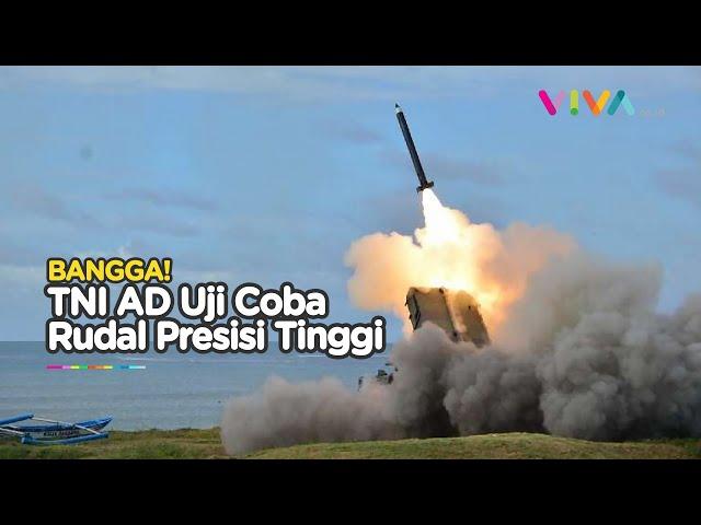 TNI AD Uji Coba Rudal Presisi Tinggi Astros II