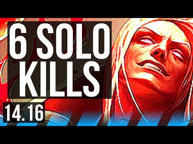 VLADIMIR vs YASUO (MID) | 6 solo kills, Legendary, 700+ games, 15/3/3 | BR Master | 14.16