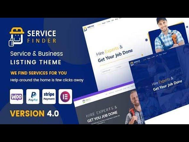 Service Finder - Provider and Business Listing WordPress Theme Free Download