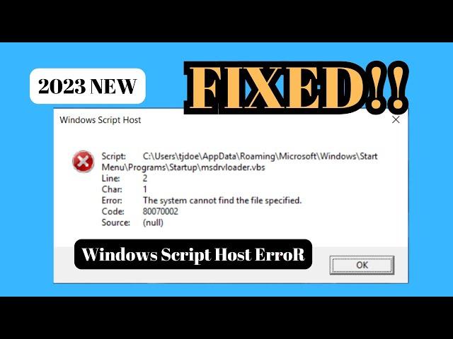 FIX Windows Script Host Error in Windows 11/10 [2023 Updated]