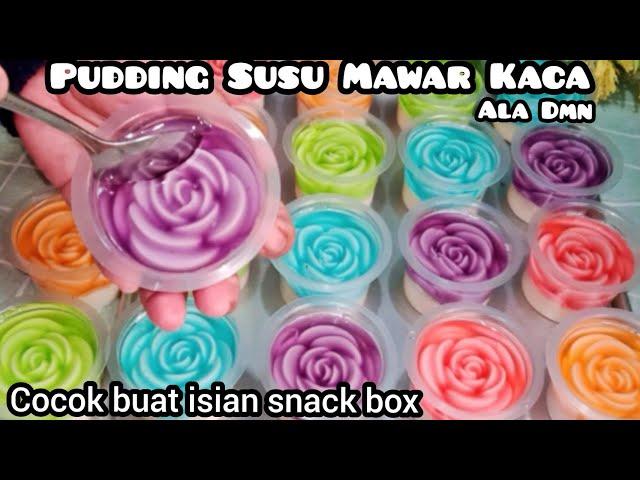 RESEP PUDDING SUSU MAWAR KACA || COCOK BUAT IDE JUALAN. ISIAN SNACK BOX (@DapurMamaNinda )