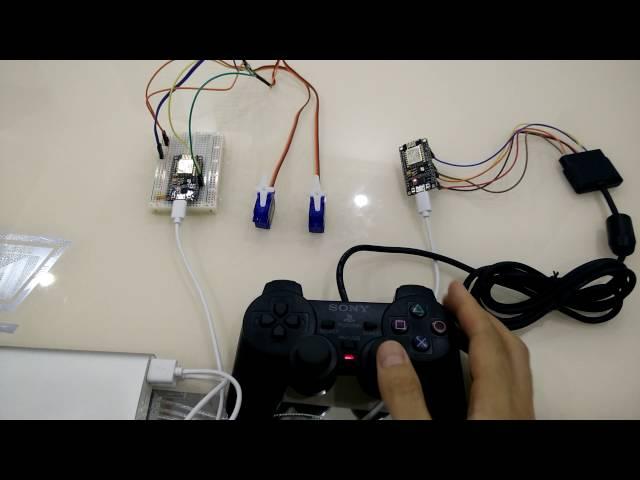 ESP8266 controlling servos over ESP-NOW using PS2 controller