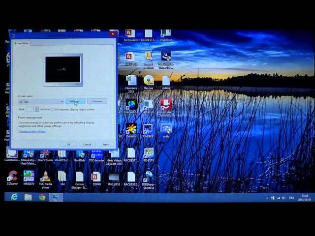 Windows 8 How to change screen saver settings