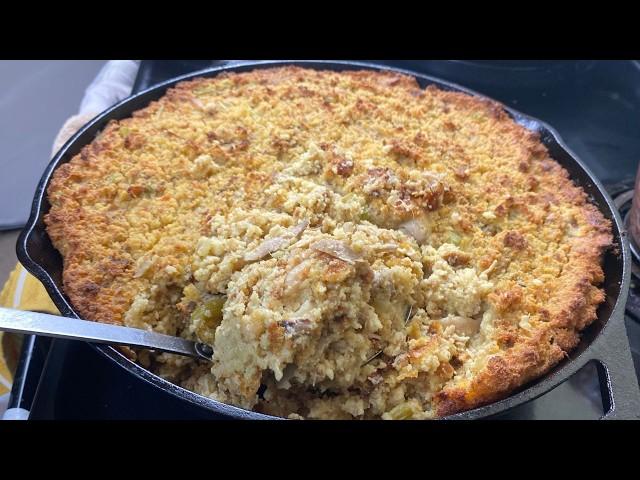 Grandma's Secret to the BEST Cornbread Dressing! SOUTHERN CORNBREAD Dressing Recipe ️