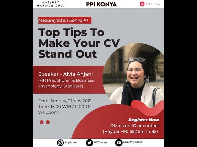 Mezuniyetten Sonra: Top Tips to Make Your CV Stand Out with Alvia Anjani