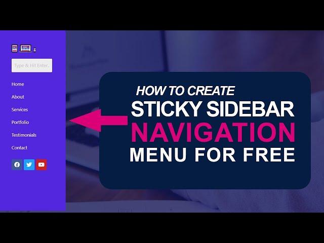 How to create a Sticky Sidebar Navigation for WordPress Website Using Elementor for free