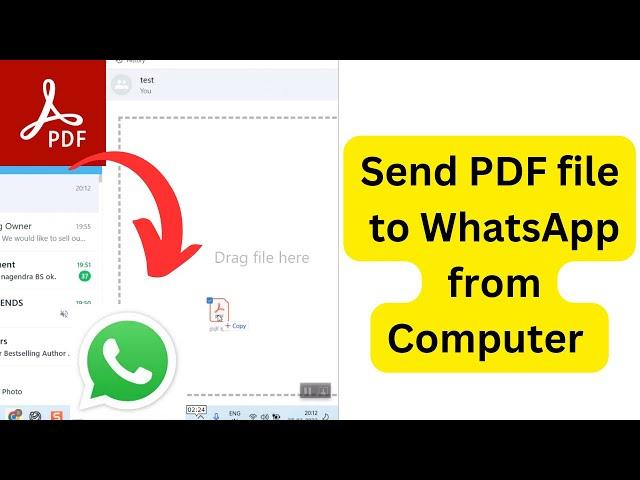 How to send pdf file to whatsapp from computer