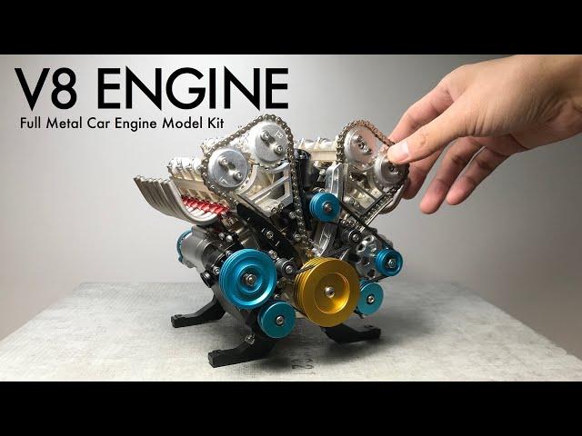 Building a V8 Engine Model Kit - Full Metal Car Engine Model Kit