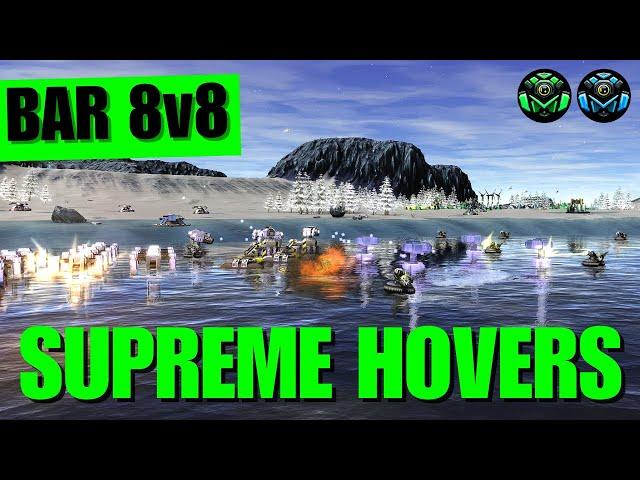 Hover Win in Supreme Isthmus  Beyond All Reason 8v8