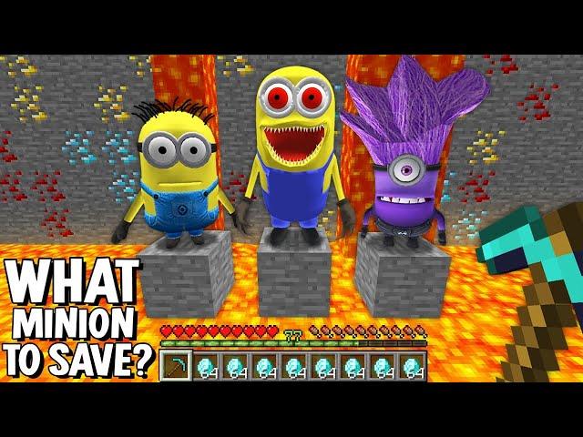 ONLY ONE can be SAVED MINION in MINECRAFT ! Evil Minions Minecraft - Gameplay