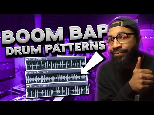 3  boom bap drum patterns for ANY beat