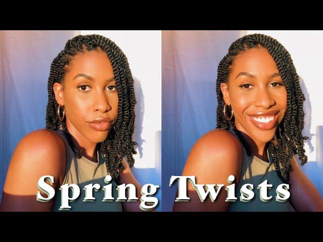 Easy, Short Spring Twists Tutorial | Outre X-Pression Twisted Up Springy Afro Twist | Khaliyah Kai