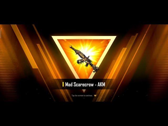 I Got The Mad Scarecrow AKM With Only x10 Pull Pubg New State