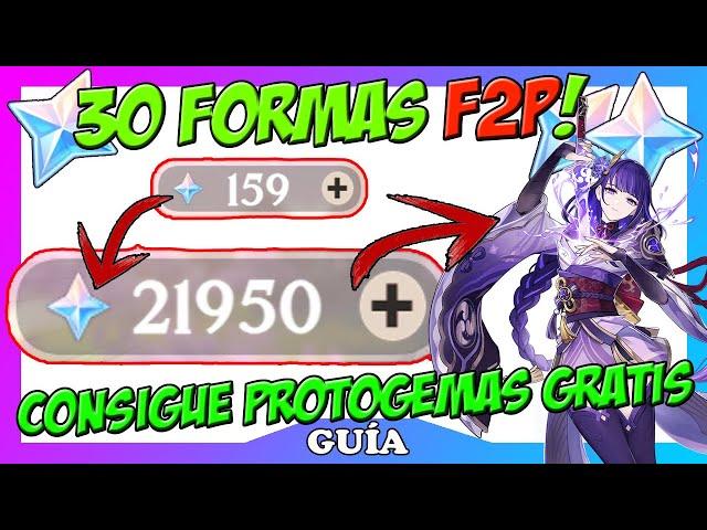 CÓMO CONSEGUIR PROTOGEMAS GRATIS GUÍA con MÁS de 30 formas F2P de farmear protos Genshin Impact