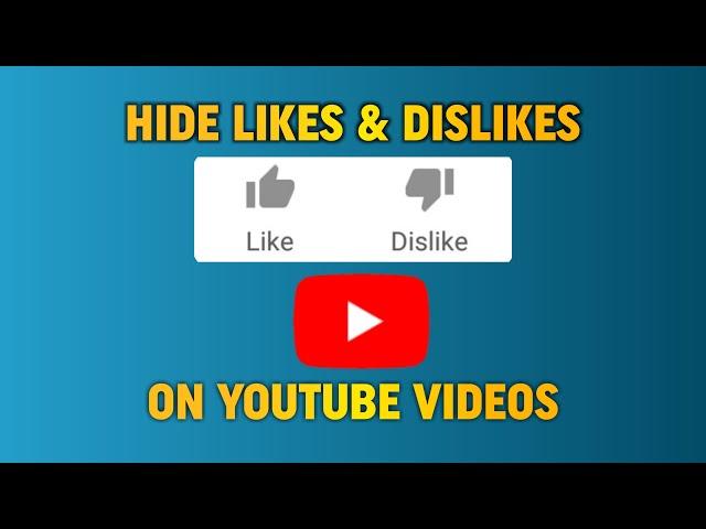 How To Hide Likes And Dislikes On Youtube | Like Dislike Ko Kaise Hide Kare 