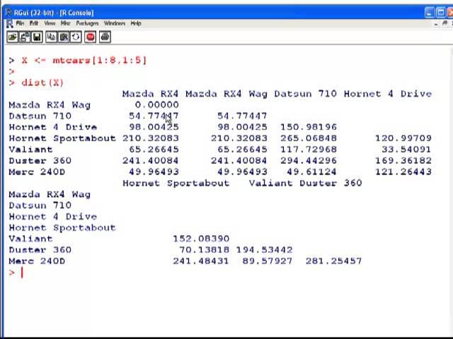 Computing with R : The "dist" function