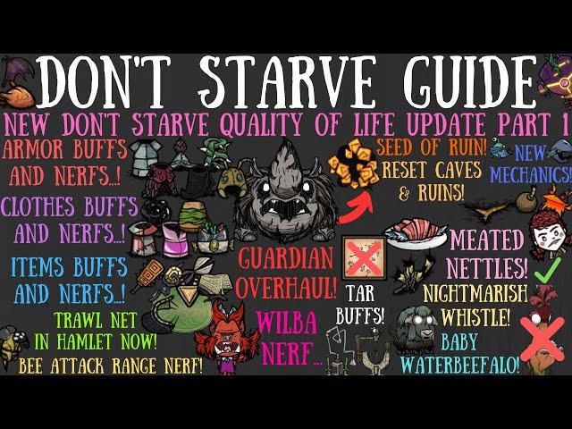 NEW MAJOR Don't Starve Quality of Life Update! Guardian Overhaul, Item Tweaks, New Food & Much More!