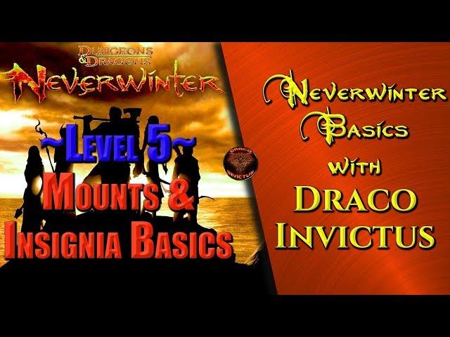 Neverwinter Basics with Draco Invictus ~Level 5~ Mounts and Insignia Basics