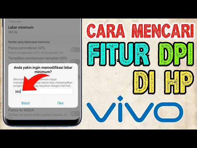 Cara Merubah DPI di Hp Vivo