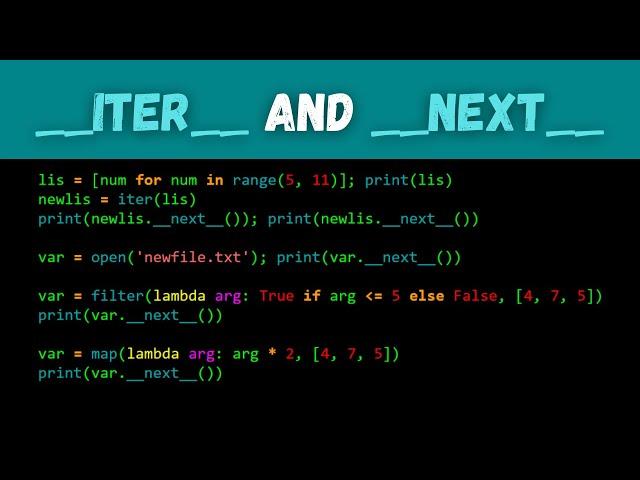 __iter__ and __next__ in Python