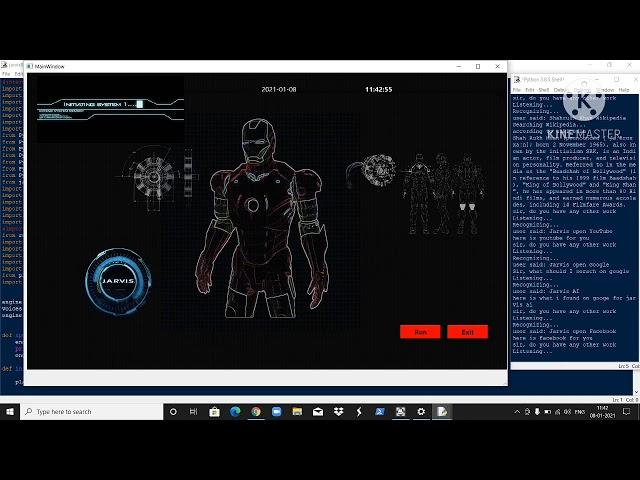 J.A.R.V.I.S with UI all made in Python | Interactive voice assistant