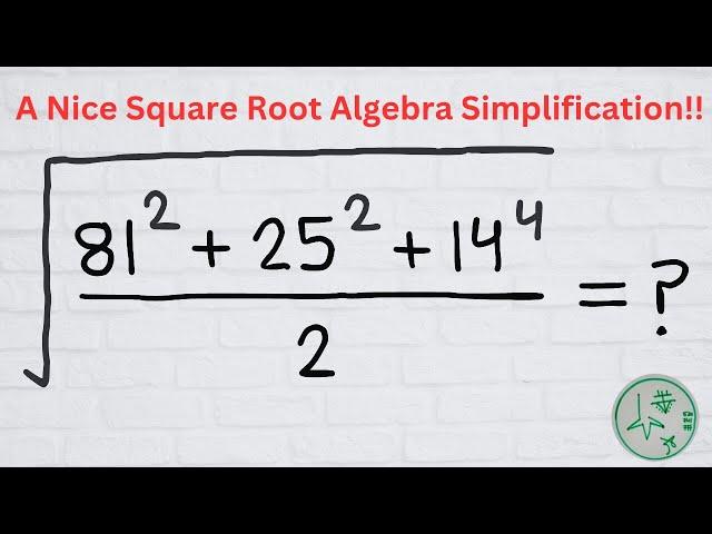 Germany || A Nice Square Root Algebra Simplification !! Math Olympiad️️