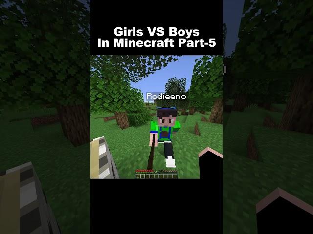 Girls VS Boys in Minecraft Part-5 #indiangamer #hindigameplay #minecraftfunny #funny