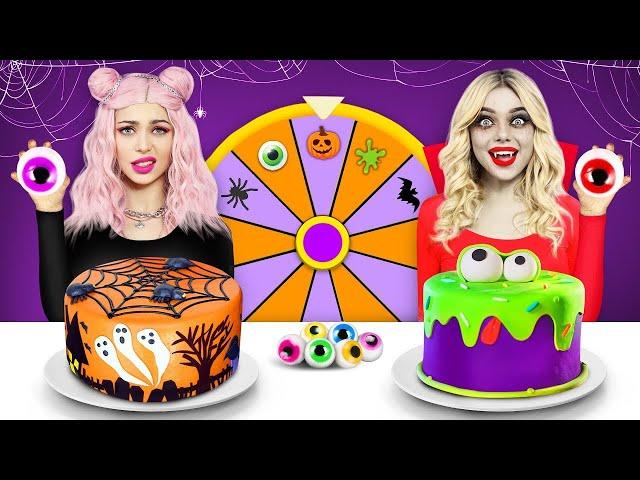 CHALLENGE: Decoriamo la torta di Halloween|Sfida con dolci SPETTRALI!|Mukbang mega divertente|RATATA