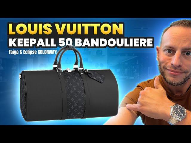 Louis Vuitton - Keepall 50 Bandoulière - Taiga & Eclipse COLORWAY! First on YouTube!!